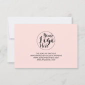 Pink Black Border Script Logo Klant Bedankt (Achterkant)