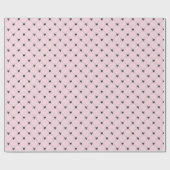 Pink & Black Bow Gift Wrapping Paper Cadeaupapier (Vlak)