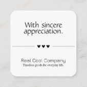 Pink & Black Bow Monogram Thank You Card Informatiekaartje (Achterkant)