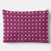Pink Black Buffalo Heart Plaid Etui (Achterkant)