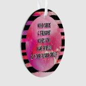 Pink Black Bunco Friendship Funny Ornament (voorkant)