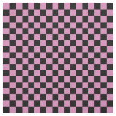 Pink & Black Checkerboard Stof (Swatch)