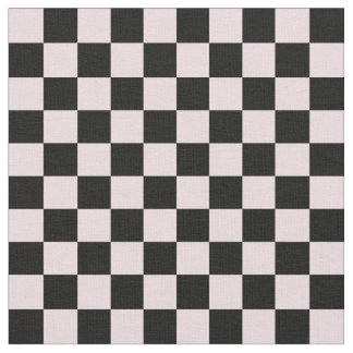 Pink & Black Checkerboard Stof