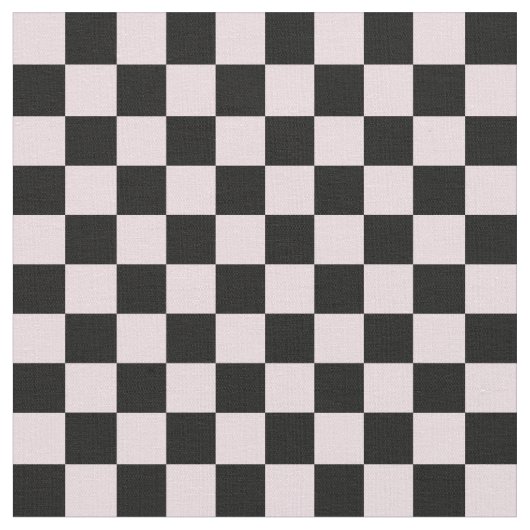 Pink & Black Checkerboard Stof (Close Up)