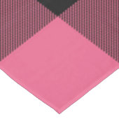 Pink & Black Checkered Squares Buffalo Plays Party Tafelkleed (Gekanteld)