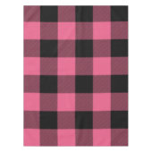 Pink & Black Checkered Squares Buffalo Plays Party Tafelkleed (Voorkant)