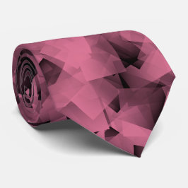 Pink Black Cubism Abstract Pattern Stropdas