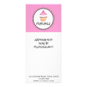 PINK BLACK CUPCAKE BAKERY FLYER RECLAMEKAART (Voorkant)