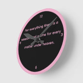 Pink & black  Ecc. 3:1 clock Ronde Klok (Hoek)