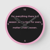 Pink & black  Ecc. 3:1 clock Ronde Klok (Voorkant)