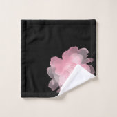 PINK BLACK FLORAL BLOOM BATHROOM TOWEL SET BAD HANDDOEK (Wasdoekje)