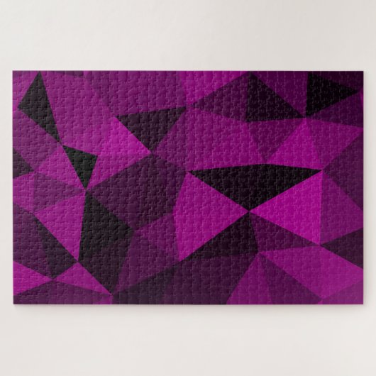 Pink black geometric mesh pattern legpuzzel (Horizontaal)