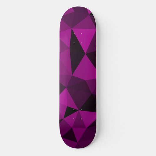 Pink black geometric mesh pattern persoonlijk skateboard (Voorkant)