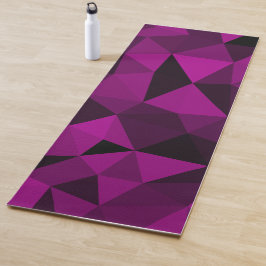 Pink black geometric mesh pattern yogamat