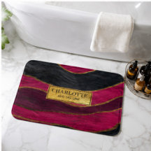 Pink Black Gold Abstract Luxury Magenta Marble 