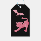 Pink & Black Halloween verjaardag bedankt Cadeaulabel (Achterkant)