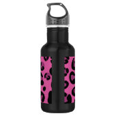 Pink Black Leopard Cheetah 32. oz. Waterfles (Achterkant)