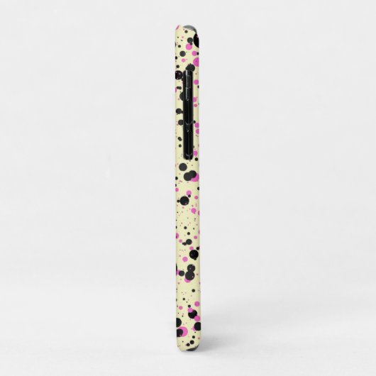 Pink & Black Polka Dot Glam Pattern Case-Mate iPhone Case (Achterkant/links)
