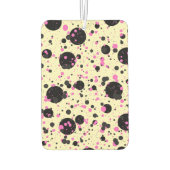 Pink & Black Polka Dot Glam Pattern Luchtverfrisser (Achterkant)