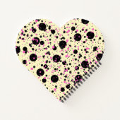 Pink & Black Polka Dot Glam Pattern Notitieboek (Achterkant)