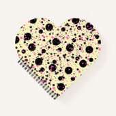 Pink & Black Polka Dot Glam Pattern Notitieboek (Voorkant)