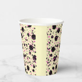 Pink & Black Polka Dot Glam Pattern Papieren Bekers (Rechts)