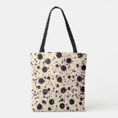 Pink & Black Polka Dot Glam Pattern Tote Bag (Achterkant)