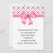 Pink Black Polka Dot Invitation Sjabloon Kaart