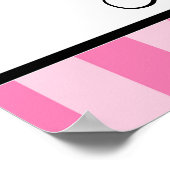 Pink & Black Polka Dot Paris Birthday Party Banner Poster (Hoek)