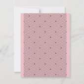 Pink black retro bow bridal shower kaart (Achterkant)
