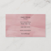 Pink Black Script Photo Lashes Business Card Visitekaartje (Achterkant)