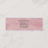 Pink Black Script Photo Lashes Mini Business Card Visitekaartje (Achterkant)