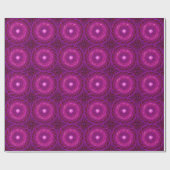 Pink Black Spiral Wave Kaleidoscoop Art Cadeaupapier (Vlak)