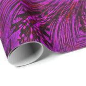 Pink Black Spiral Wave Kaleidoscoop Art Cadeaupapier (Rol Hoek)