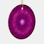 Pink Black Spiral Wave Kaleidoscoop Art Keramisch Ornament (Rechts)