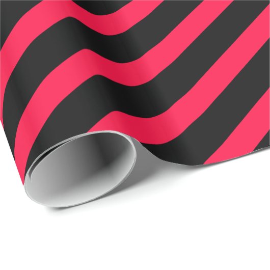 pink-black stripes – pink-schwarz gestreift cadeaupapier (Rol Hoek)