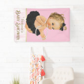 Pink Black Tutu Pearl Girl Baby shower Spandoek (Insitu)