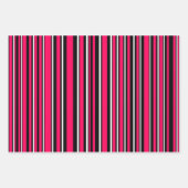 Pink, Black & White Fun Stripes & Polka Dots Inpakpapier Vel (Voorkant 3)