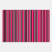 Pink, Black & White Fun Stripes & Polka Dots Inpakpapier Vel (Voorkant 2)