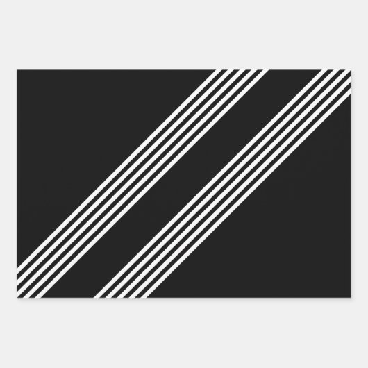 Pink, Black & White Inpakpapier Vel (Voorkant)