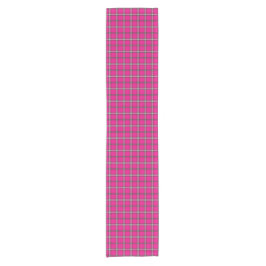 Pink Black White Plaid Bright Table Runner Korte Tafelloper