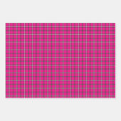 Pink Black White Plaid Classic Bright Colorful Inpakpapier Vel (Voorkant)