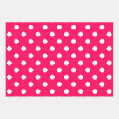 Pink, Black & White Polka Dots Inpakpapier Vel (Voorkant)