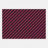 Pink, Black & White Striped Inpakpapier Vel (Voorkant)