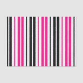 Pink Black White Stripes Pattern Design  Tissuepapier (Voorkant)
