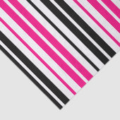 Pink Black White Stripes Pattern Design  Tissuepapier (Detail)