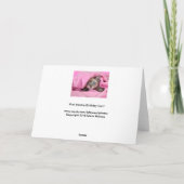 Pink Blankie Thinking of You Cat/Kitten Card Kaart (Achterkant)