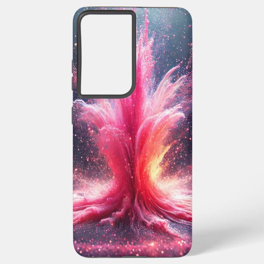 Pink blast samsung galaxy hoesje (Achterkant)