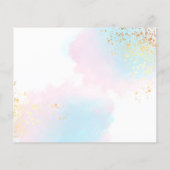 Pink Blauwgroen Waterverf Gold Weddenschap - Detai (Achterkant)