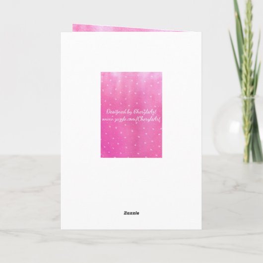 Pink Blends White Stars Happy Birthday Kaarten (Achterkant)